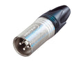 XLR Male (3 Pin) Solder Connector (Cable Mount) (Silver)
