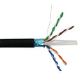 CAT6 Shielded Bulk Cable FT6 Plenum (Black / White / Blue)