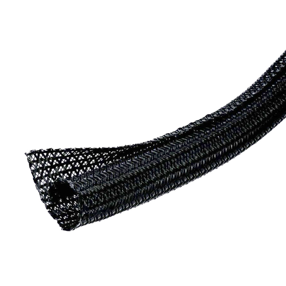 Split Braided Sleeving Black 75 ft Box 3/8 in