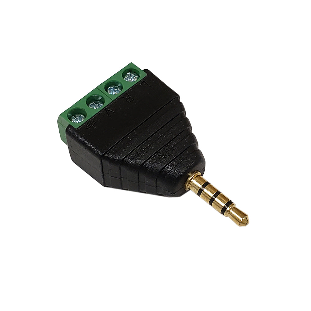 3.5 mm 4 Conductor Stereo Male Screw-down Connector
