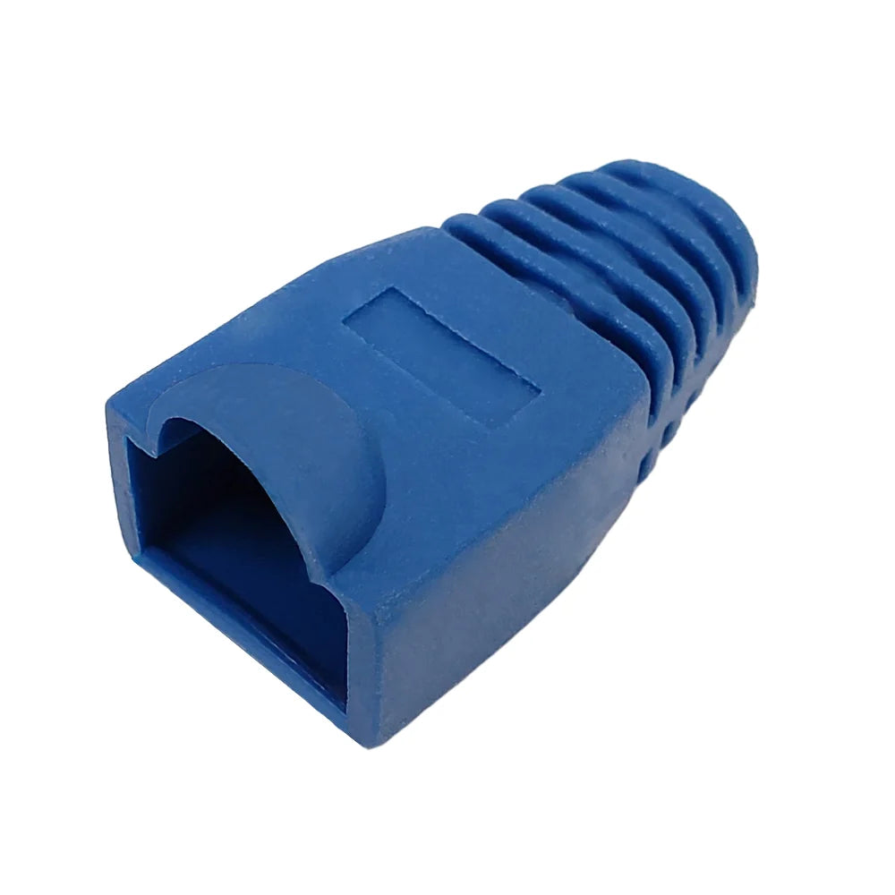 RJ45 Push-On Bubble Style CAT6 Boots - 6.8 mm (Blue)