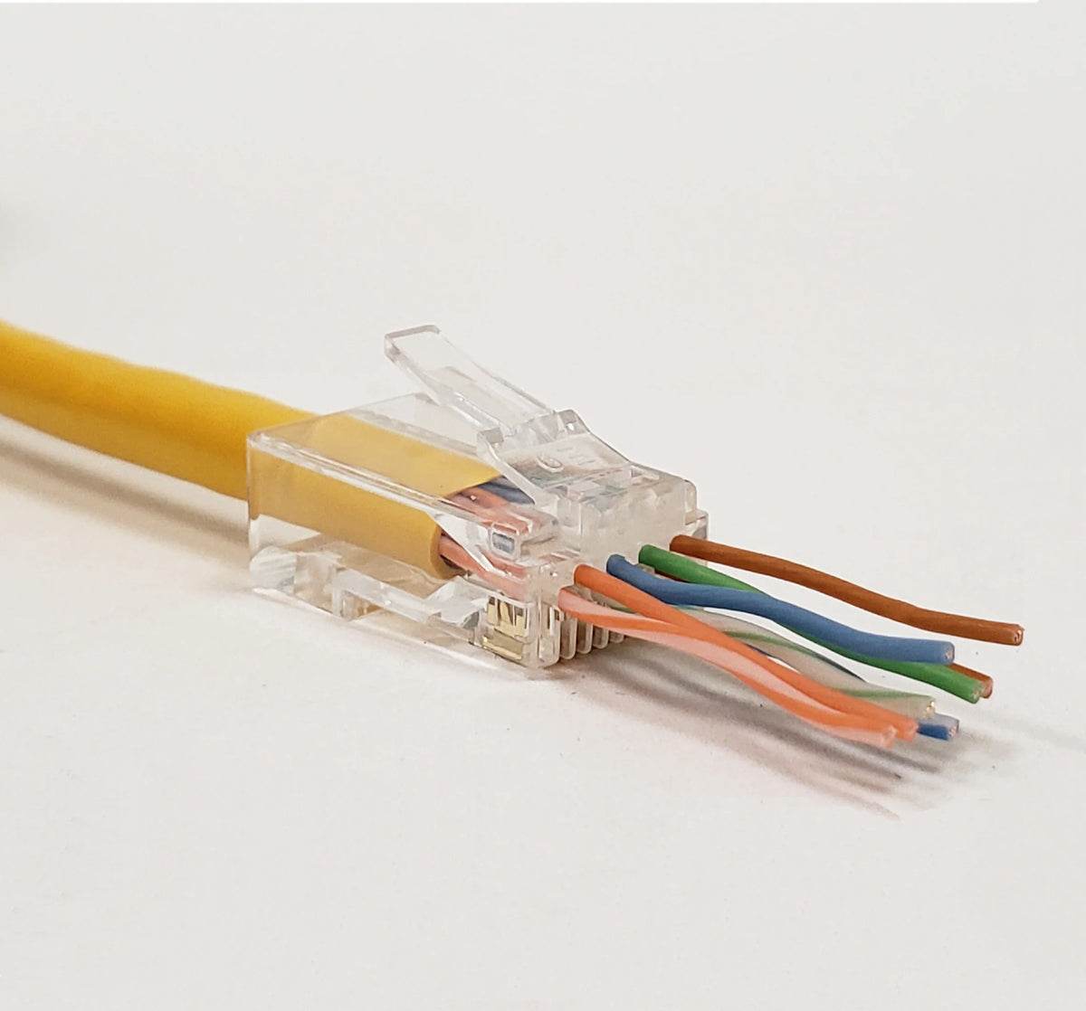 RJ45 CAT6 (Pass-thru) (Modular Plug) (Solid or Stranded)
