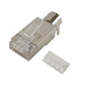 RJ45 CAT7 Shielded Plug with Insert & Strain Relief