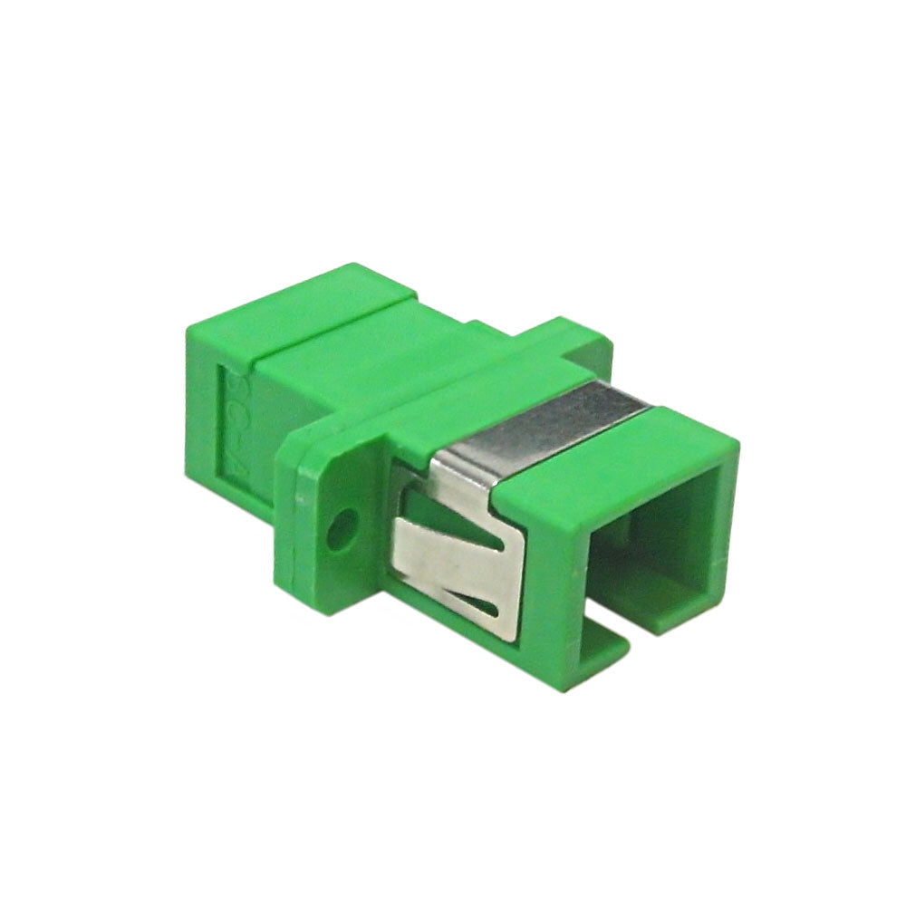SC/SC APC Fiber Coupler F/F Singlemode Simplex Panelmount (Green)