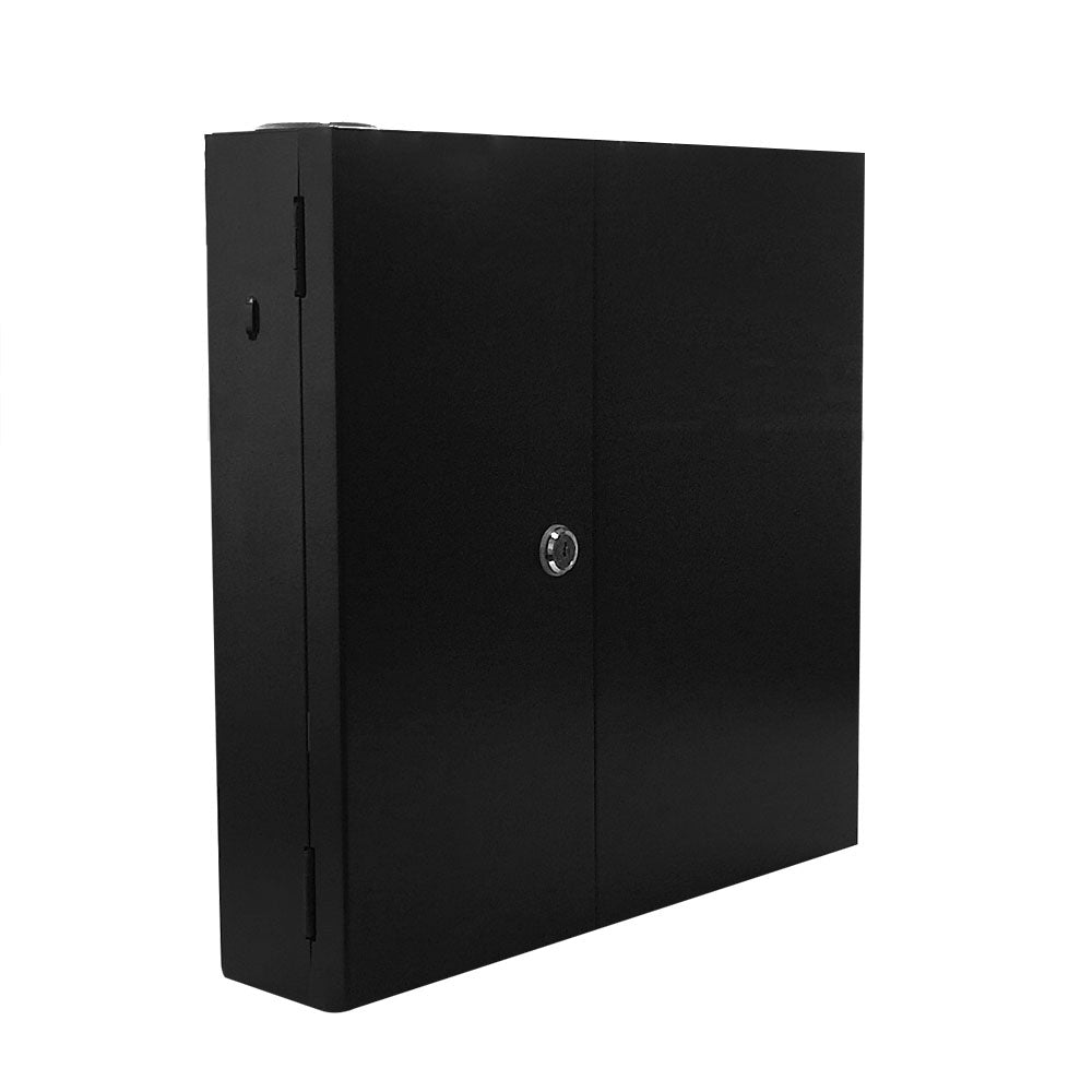 Wall Mount Fiber Optic Distrobution Box (24 Coupler Max) (Black)