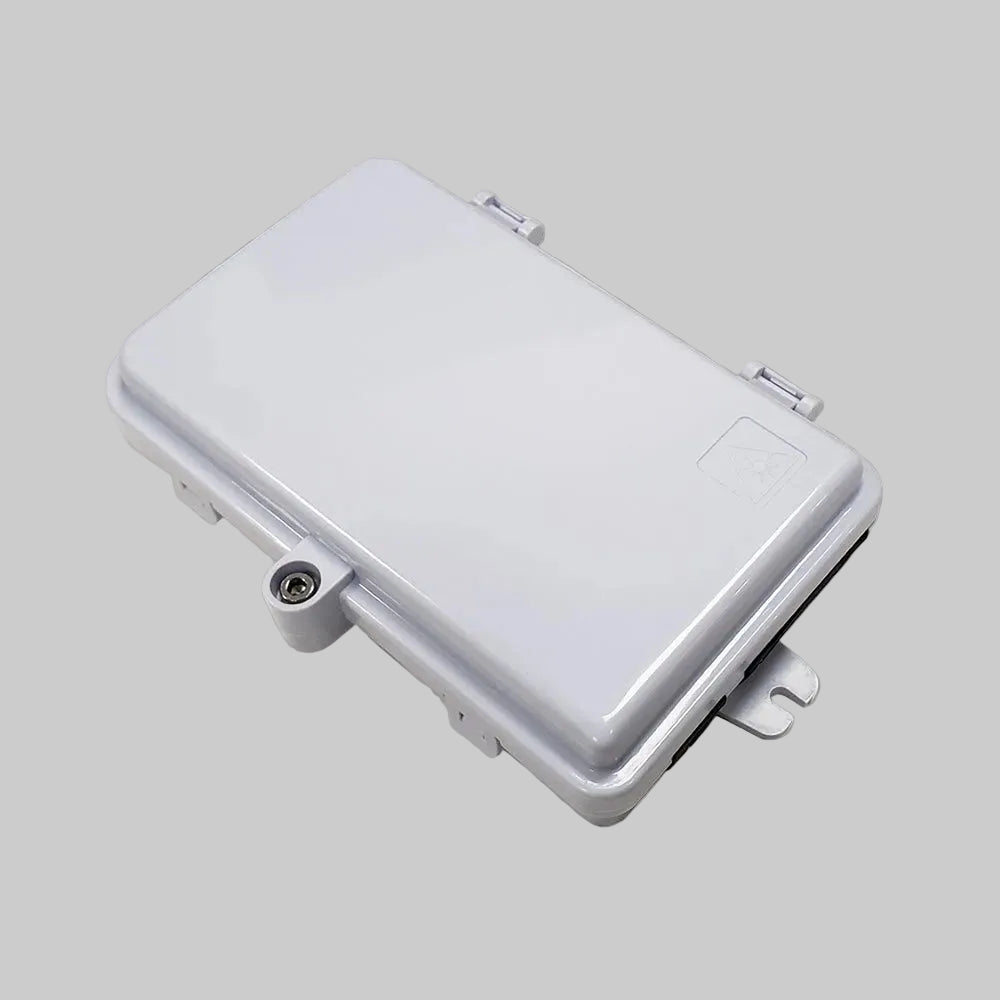 Indoor/outdoor 4-PORT Plastic Fiber Wall Mount Terminal Box (White)