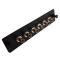 Loaded LGX Adapter Panel with 6X Simplex ST/UPC SM/MM (Black)