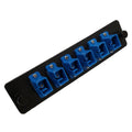 Loaded LGX Adapter Panel with 6X Simplex SC/UPC Singlemode (Black)