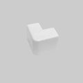 Outside Corner for RW-1911-WH Raceway (19 mm x 11 mm) (White)