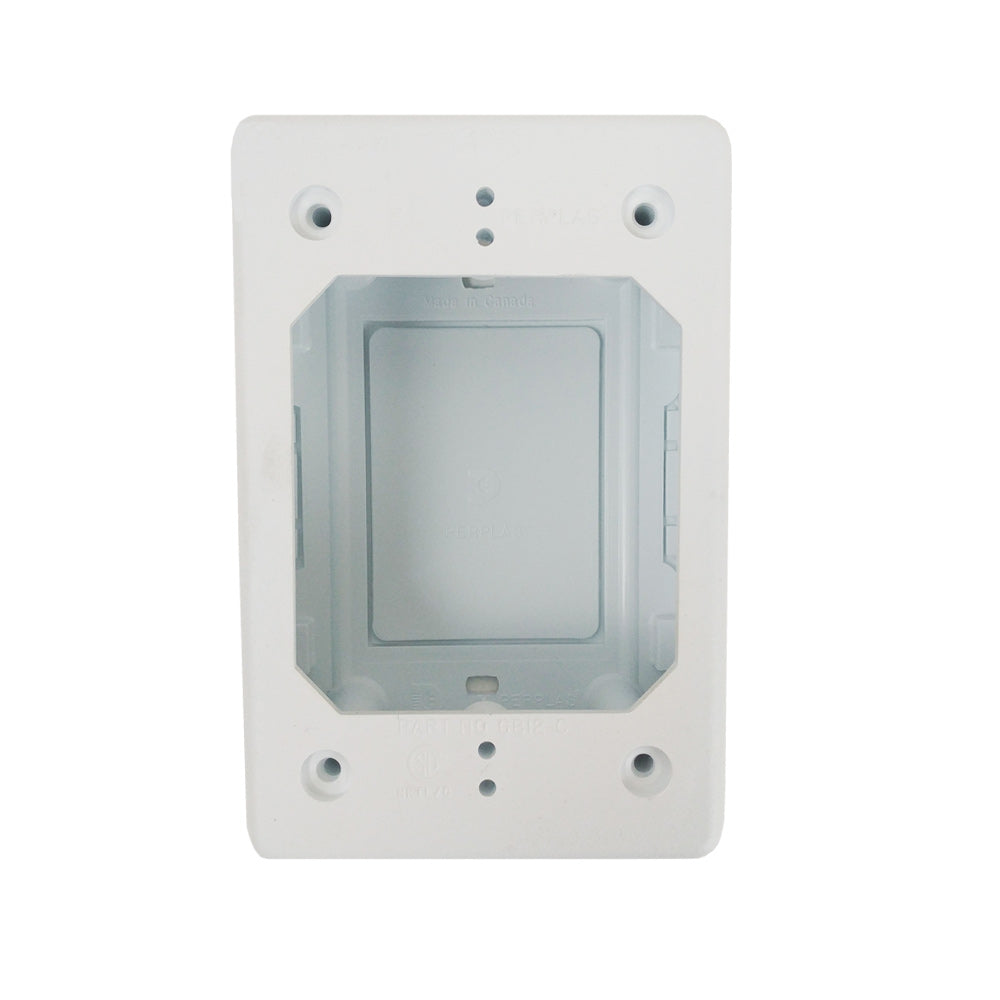 1 Gang Surface Mount Box (White)