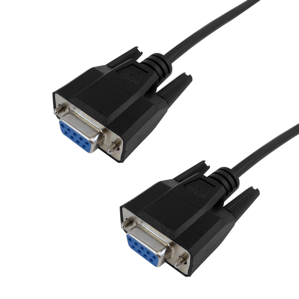 DB9 Female to DB9 Female Serial Cable Straight-through 10 ft