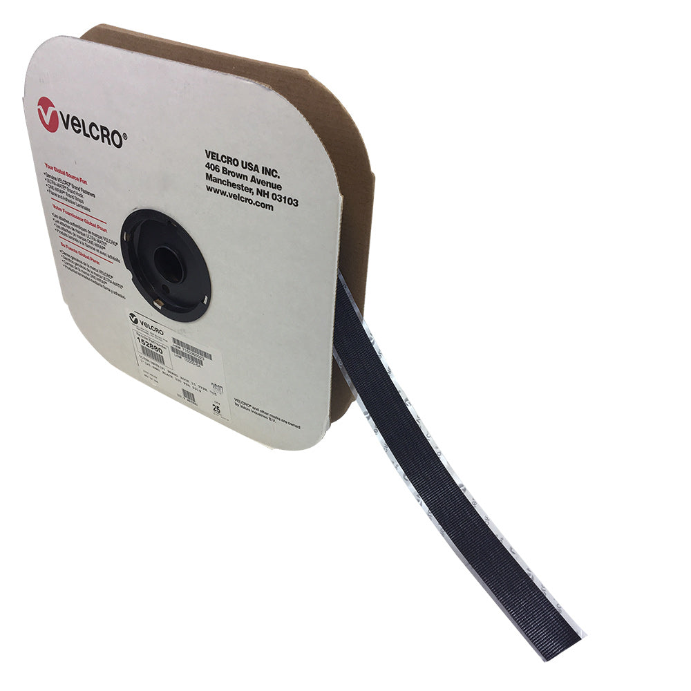 Hook 705 Adhesive Back (Velcro) (Black) 1 in x Per ft
