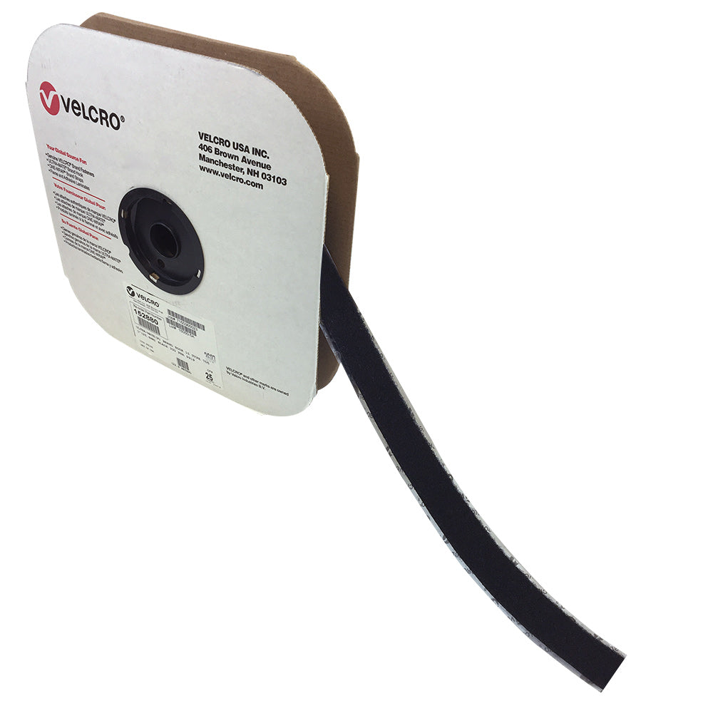 Loop Adhesive Back (Velcro) (Black) 1 in x Per ft