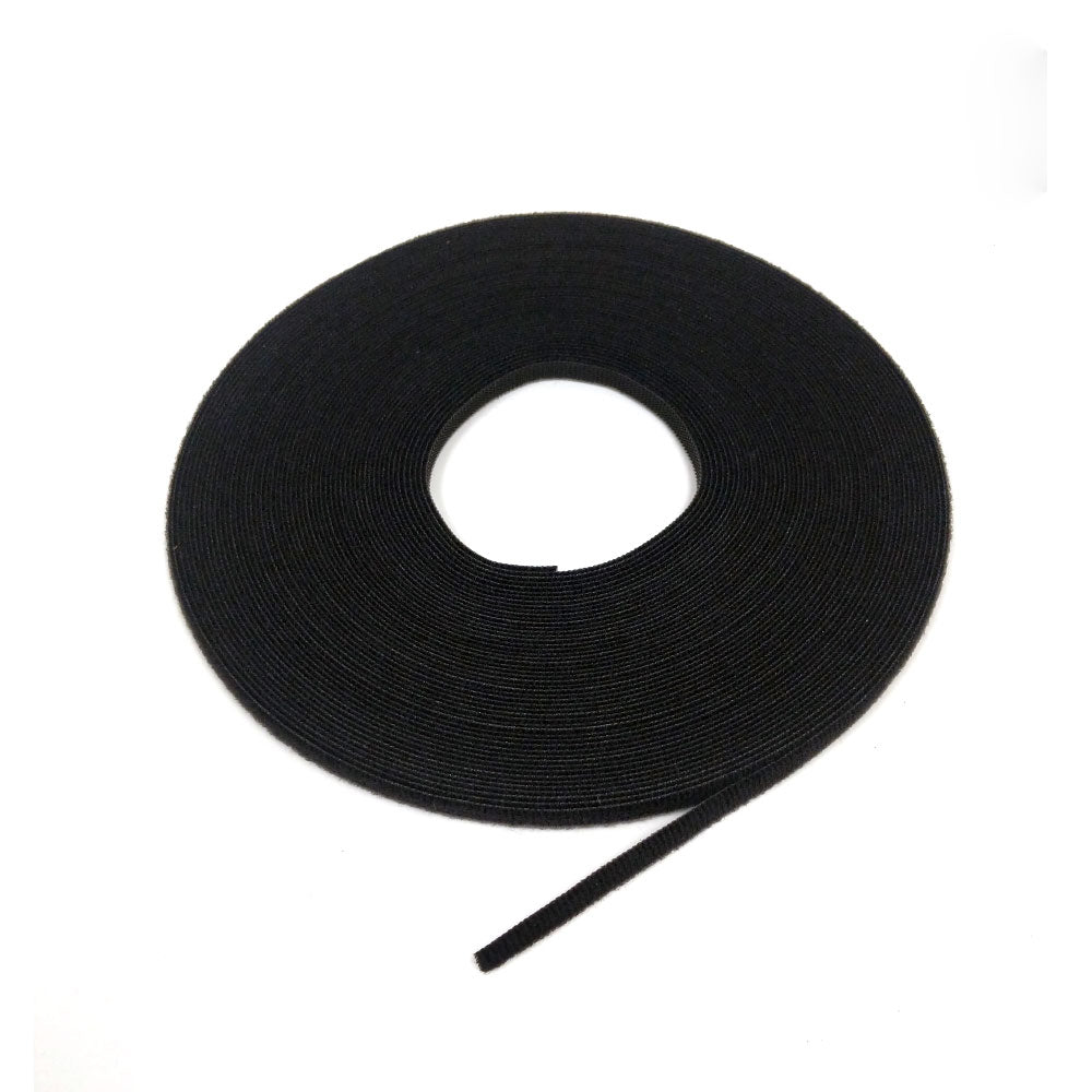 Velcro Rip-tie Wrapstrap (Black) 1/4 in x 75 ft