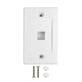 1-PORT Keystone Wall Plate 1 Gang (White)