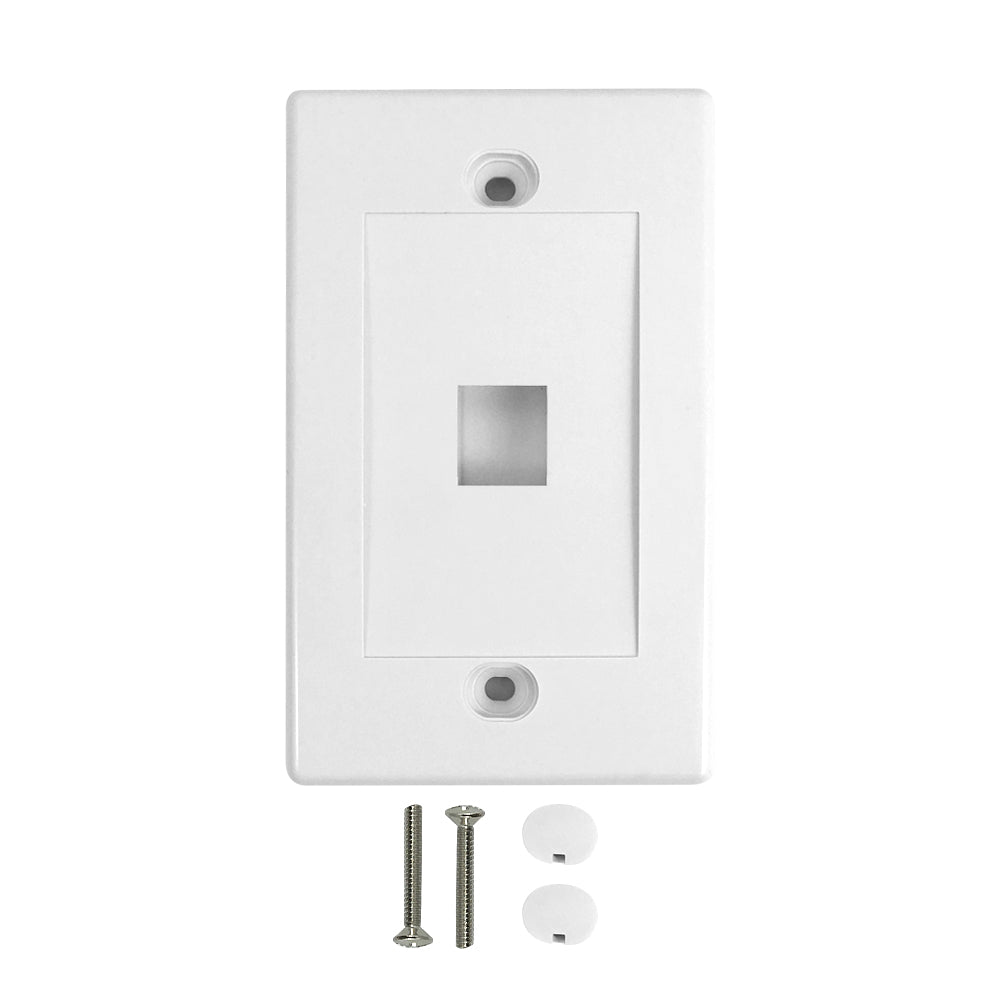 1-PORT Keystone Wall Plate 1 Gang (White)