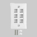 6 Port Keystone Wall Plate 1 Gang (White)