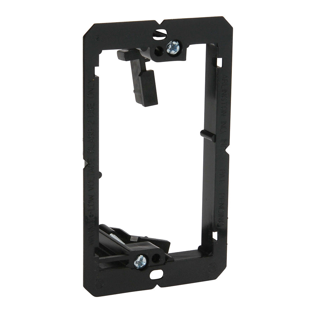 1 Gang Post Construction (Drywall Rings) (Black Plastic)
