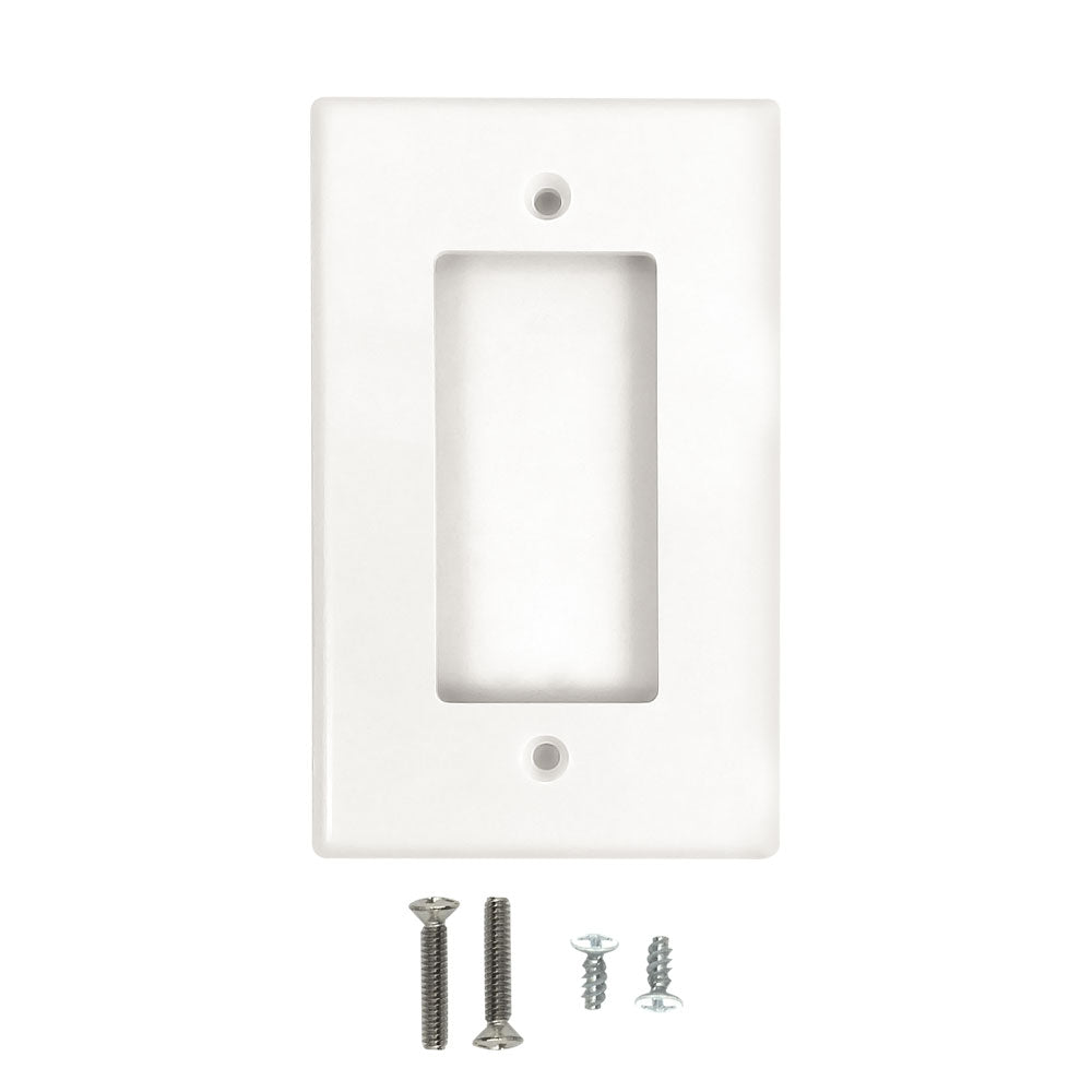 1 Gang Decora Wallplate (White or Black)