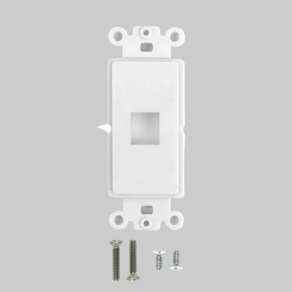 1 Port Decora Keystone Inserts/straps (White or Black)