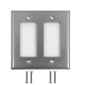 Double Gang Wallplate with Decora Cutout (Stainless Steel)