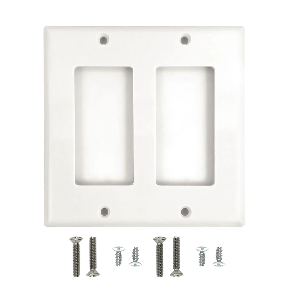 2 Gang Decora Wallplate (Black or White)
