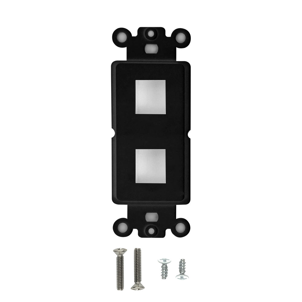 2 Port Decora Keystone Inserts/strap (Black or White)