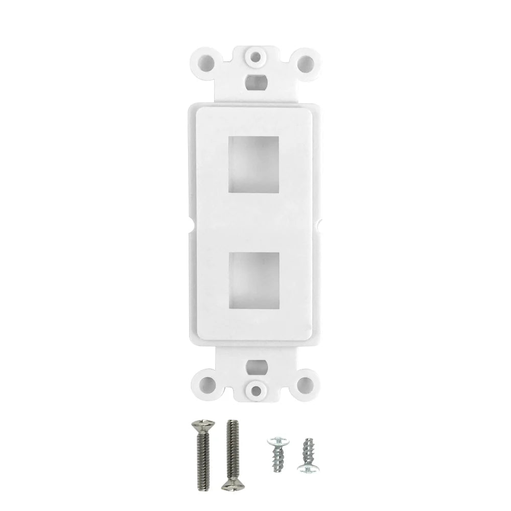 2 Port Decora Keystone Inserts/strap (Black or White)