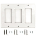 3 Gang Decora Wallplate (White)