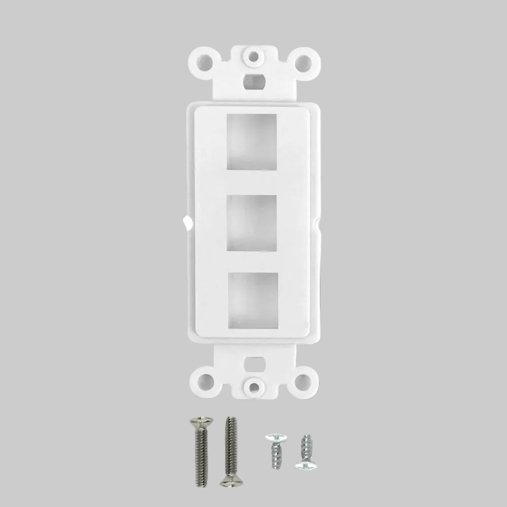 3 Port Decora Keystone Inserts/straps (White or Black)