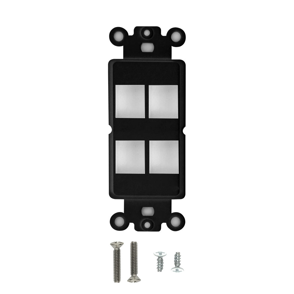 4 Port Decora Keystone Inserts/straps (Black or White)
