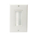 1 Gang Cable Pass-through Decora Brush Style Wallplate (White or Black)