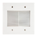 2 Gang Brush Plate (White)