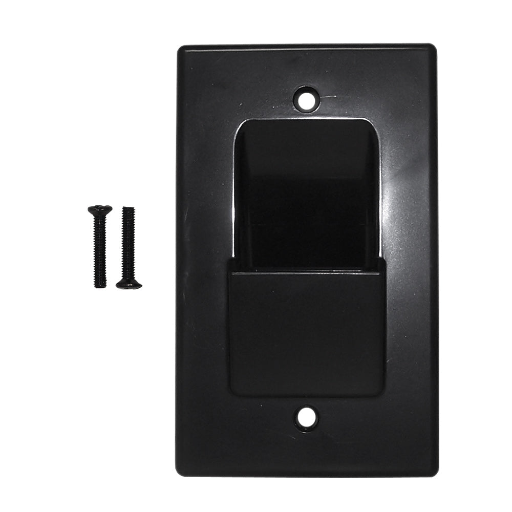 1 Gang Cable Pass-through Wallplate (Scoop) (Black or White)