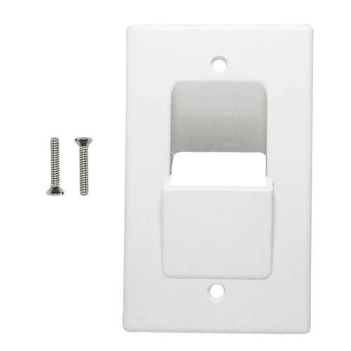1 Gang Cable Pass-through Wallplate (Scoop) (Black or White)