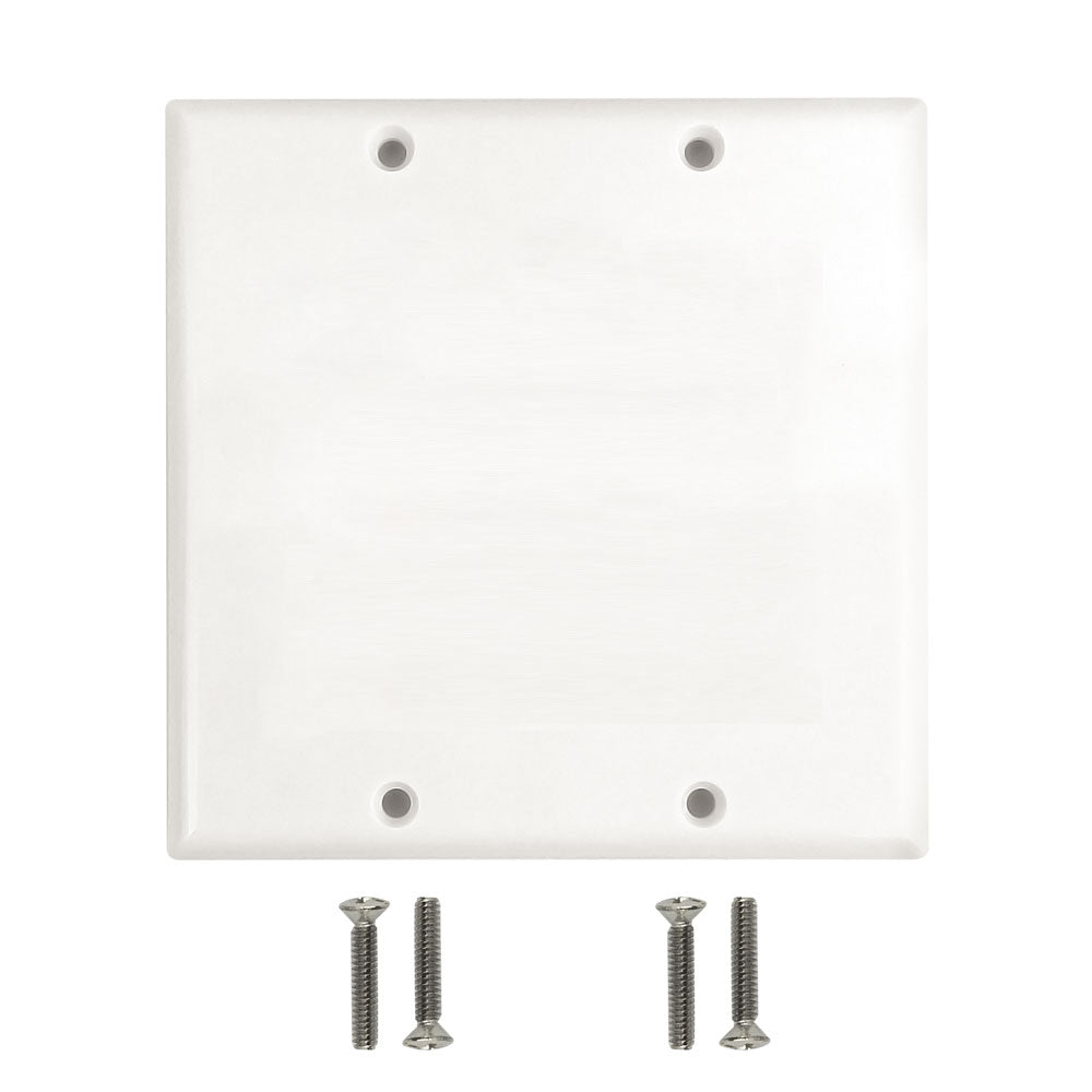 2 Gang Wallplate Blank (White)