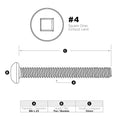 Machine Screws M8 x 45 mm